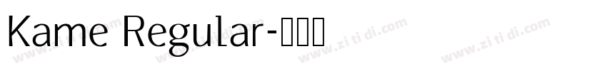 Kame Regular字体转换